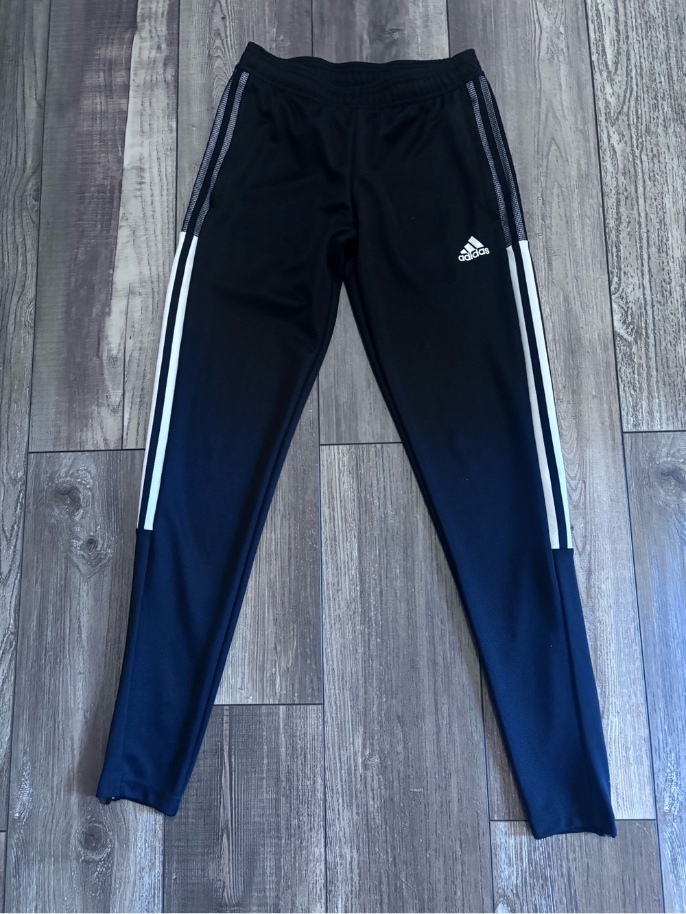 Adidas Women’s Aero Ready Black Track Pants with White Stripes Size XS